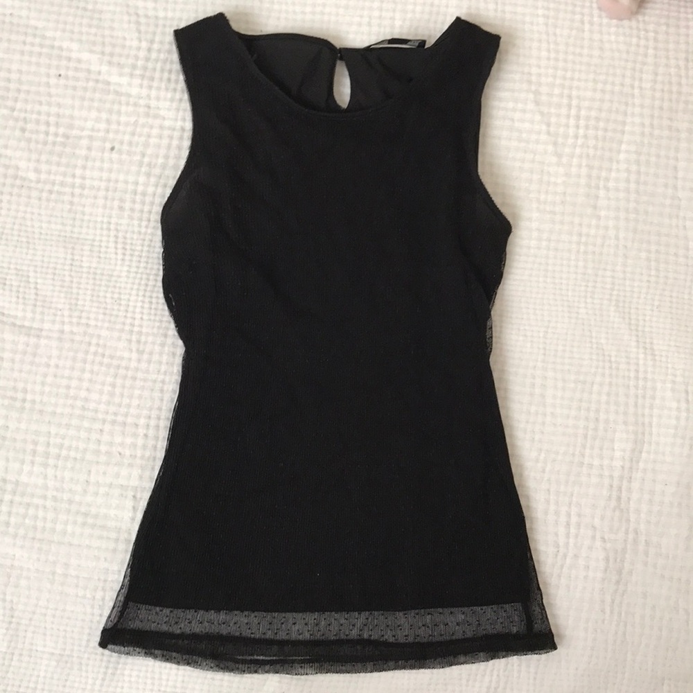 Banana Republic mesh sleeveless blouse